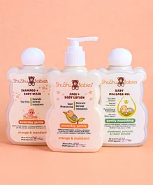 Shushu Babies Natural Orange & Mandarin Winter Combo Pack of 3 - 200 ml Each