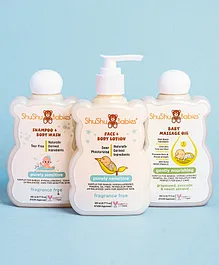 Shushu Babies Natural Fragrance Free Winter Combo Pack - 200 ml Each