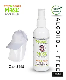 CCOCOON ORGANICS Adult Cap-shield with 100% Organic Alcohol-Free Mask Sanitizer Honey-Vanilla Fragrance - 100 ml