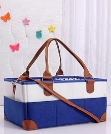 Diaper Caddy Bag - White Royal Blue