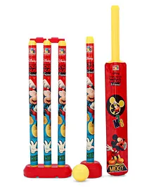Disney Mickey Mouse T-20 Cricket Set with Bat Size 4 - Red