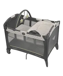Graco Pack N Play Crib and Playard with Overhead Toy Bar - Grey 