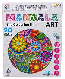 Ratnas Mandala Art Colouring Kit - Multicolour 