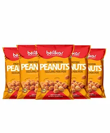 Befikar Sizzling Peri Peri Peanuts Pack of 5 - 140 gm Each