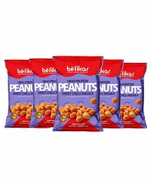 Befikar Sweet Chilli Masala Peanuts Pack of 5 - 140 gm Each
