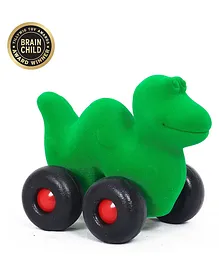 Rubbabu Pull Along Dinosaur Toy - Green