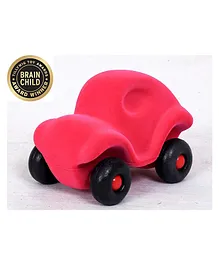 Rubbabu Free Wheel Foam Toy Car - Pink