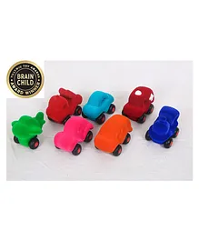 Rubbabu Natural Rubber Little Vehicles - Pack of 8 (Colour May Vary)