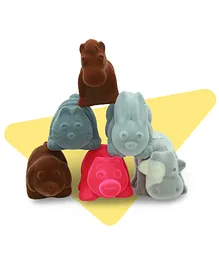 Rubbabu Farm Animals Pack of 6 - Multicolour