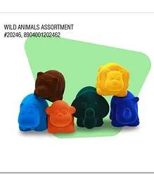 Rubbabu Wild Animals Toy Set of 6 - Multicolor