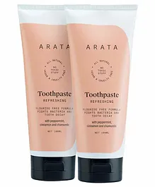 Arata Natural Refreshing Toothpaste Pack of 2 - 100 ml Each