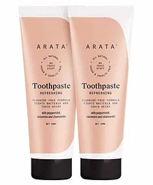Arata Natural Refreshing Toothpaste Pack of 2 - 50 ml Each