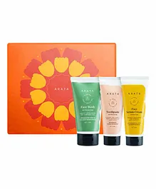 Arata Natural Face And Oral Care Gift Box Pack of 3 - 150 ml, 100 ml, 100 ml