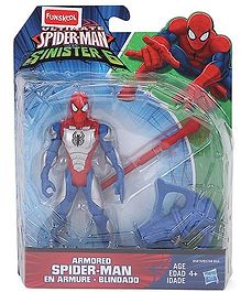 Funskool Marvel Armored Spider Man Figure Red Blue - 6 Inches