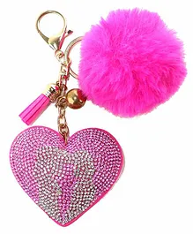 Disney Heart Shaped Keychain For Girls - Pink