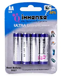 Immense AA Alkaline Battery Blister - Pack of 4