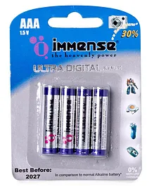 Immense AAA Alkaline Battery Blister - Pack of 4 
