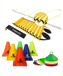 Belco Stacking Cone Space Markers Agility Ladder Pack of 31 - Multicolor