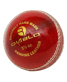 Rmax Diablo Leather Cricket Ball - Red