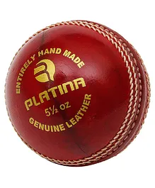 Rmax Platina Leather Cricket Ball - Red
