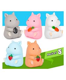 Fiddlerz Chu Chu Sound Squeezy Bath Toys Pack of 5 (Color May Vary)