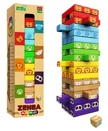 Sanjary Wooden Balancing Block Game Multicolor - 54 Pieces