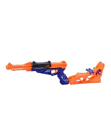SANJARY Blaze Storm Manual Soft Bullet Gun with 10 Bullets - Orange Blue