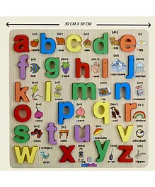 LazyToddler English Alphabet Wooden Board Puzzle - 26 Pieces