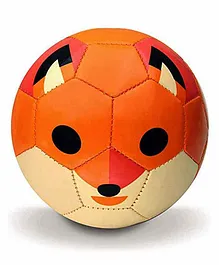 Toyshine Synthetic Leather Soccer Ball Size 3 Fox Print - Orange