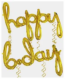 Toyshine Happy Birthday Foil Balloons Golden - Pack of 2  