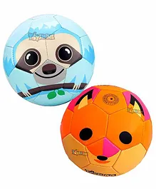 Toyshine Edu Sports 2 in 1 Kids Football Size 3 Fox and Sloth Print (Color May Vary)