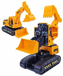 Toyshine Friction Powered Robot to Truck Convertible Deformation Automobile Car Toy Set - Yellow Black