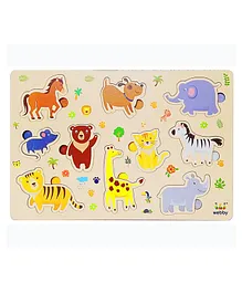 Webby Wooden Animal Board Puzzle - 9 Pieces
