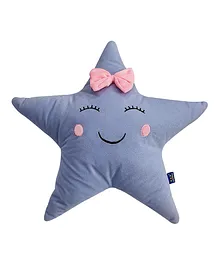 Webby Star Soft Toy With Bow Blue - Height 45 cm