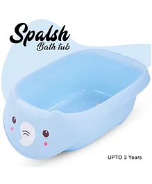 Baybee  3 in 1 Smart Anti Slip Bathtub With Drain Plug  - Blue