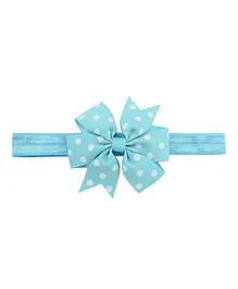 Flaunt Chic Polka Dot Print Headband - Blue