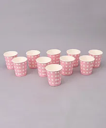 B Vishal Polka Dots Paper Cups Light Pink - Pack of 10