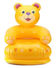 Enorme Teddy Bear Shape Inflatable PVC Plastic Chair - Yellow