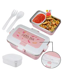 Wishkey Lunchbox with Fork & Spoon - Pink