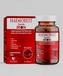 HealthBest Haemobest Capsules Iron Supplement - 60 Capsule