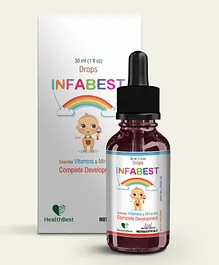 HealthBest Infabest Drops Multivitamins with Vitamin D3 & Zinc - 30 ml