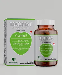 HealthBest TocoBest Vitamin E 400 IU - 60 Softgel Capsules