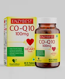 HealthBest EnzyBest CoQ 10 Supplement 100 mg - 60 Tablets