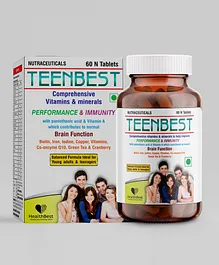 HealthBest Teenbest Multivitamin & Minerals Supplement - 60 Tablets
