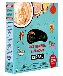 Naturelish Rice Banana & Almond Cereal - 200 gm