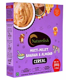 Naturelish Multimillet Banana & Almond Cereal - 200 gm