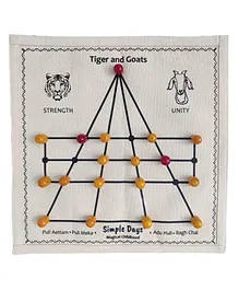 Simple Days Tigers and Goats Board Game - Multicolour