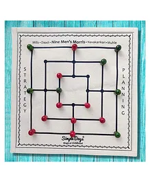 Simple Days Nine Men's Morris Board Game - Multicolour