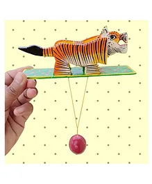 Simple Days Moving Tiger Mechanical Handcrafted Toy - Multicolour