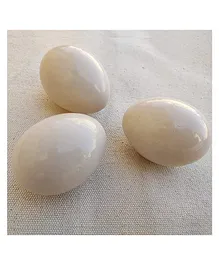 Simple Days Wooden Eggs Pack of 3 - White